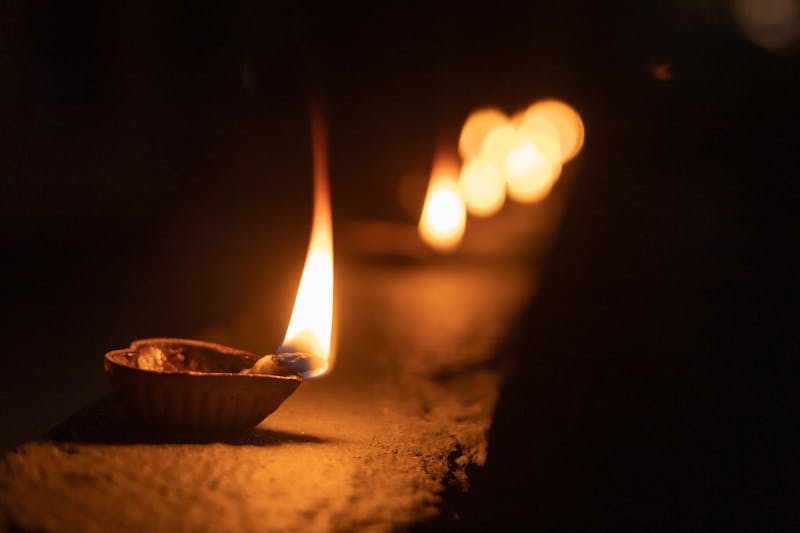 Diya oil lamp representing Vedic remedies for Nadi Dosha