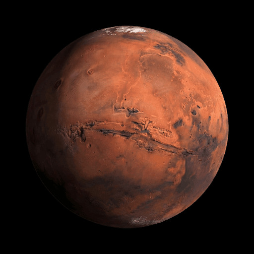 Planet Mars representing the 2026 transit to Capricorn